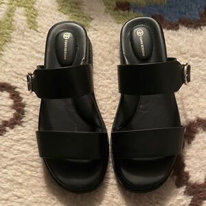 Gianvito Rossi Black Slide Sandals